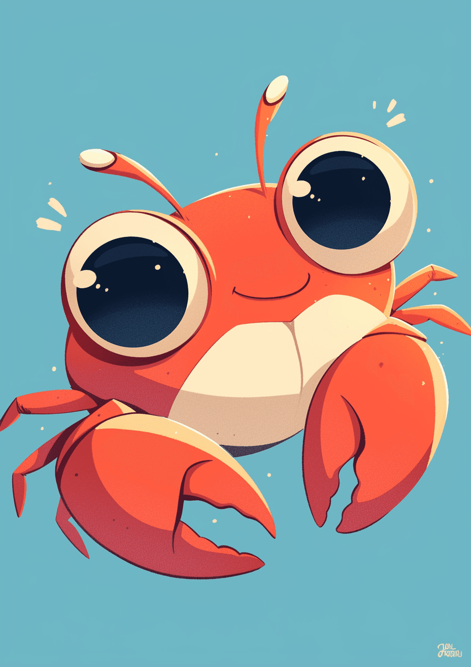Crab Echo original repeating artwork