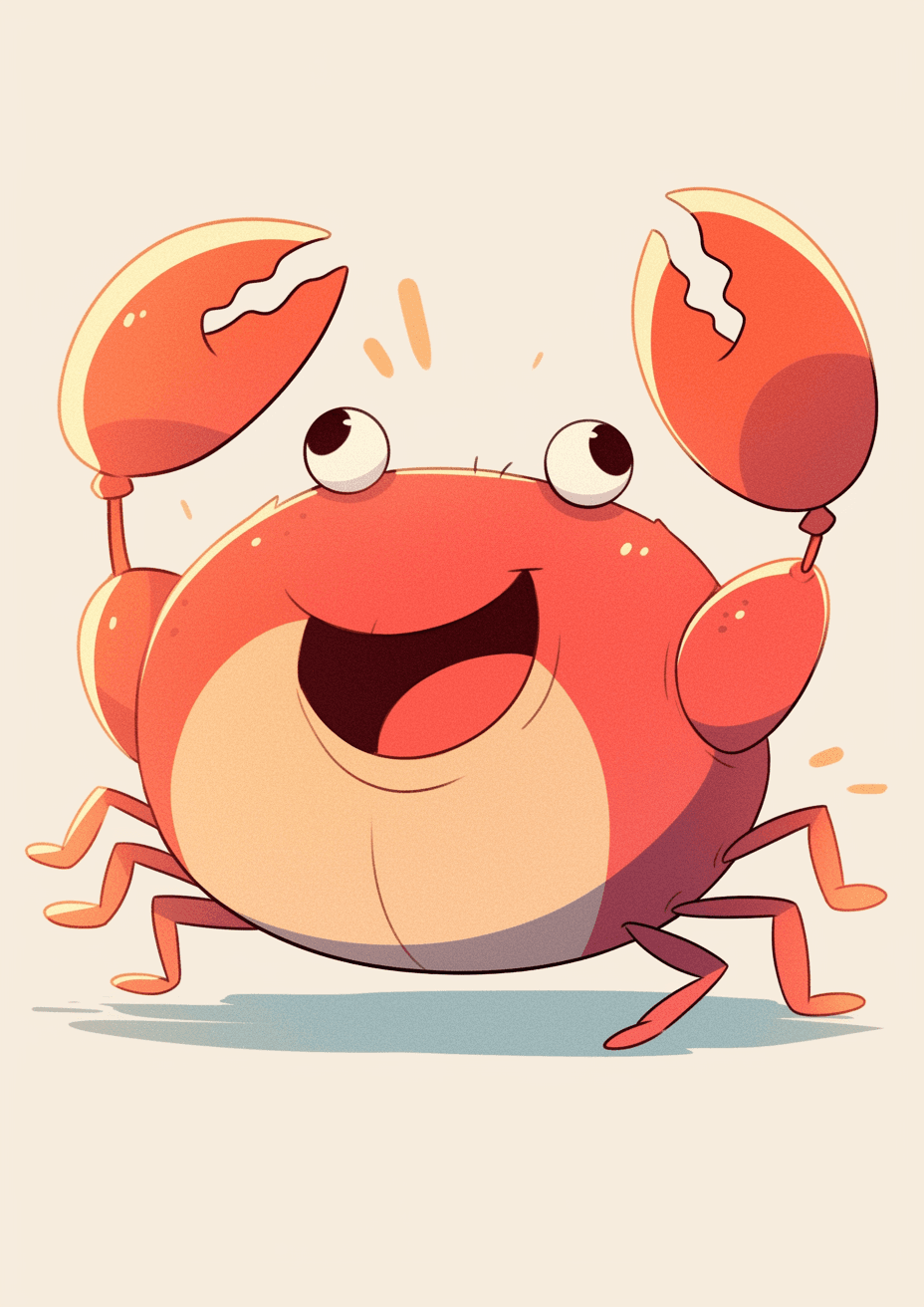 Crab Bounce original repeating artwork