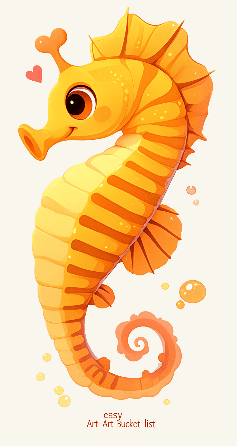 Seahorse Gang original repeating artwork