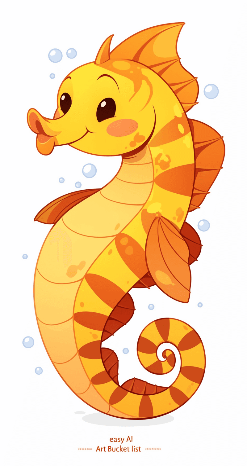 Seahorse Pals original repeating artwork