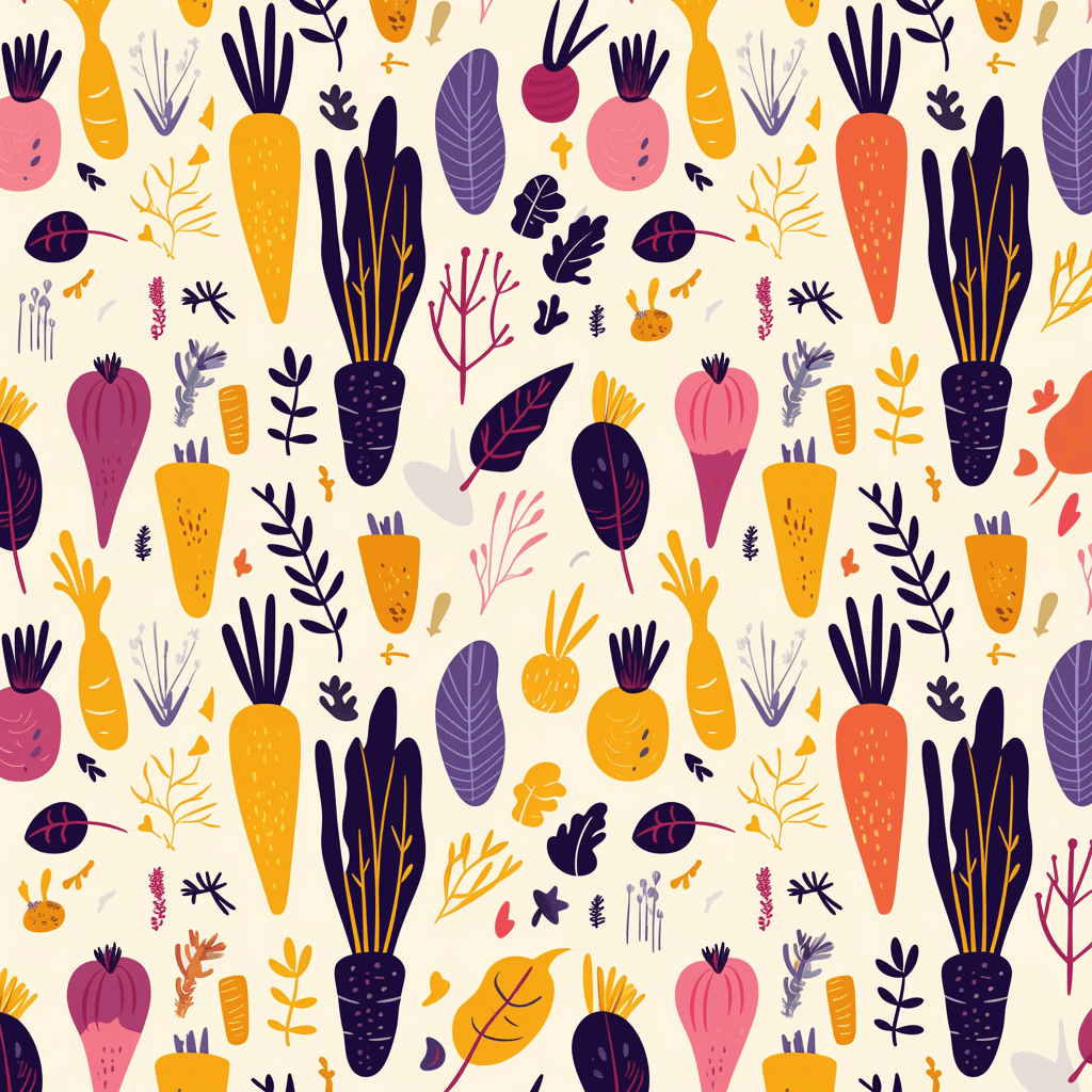 Veggies Hue original repeating artwork