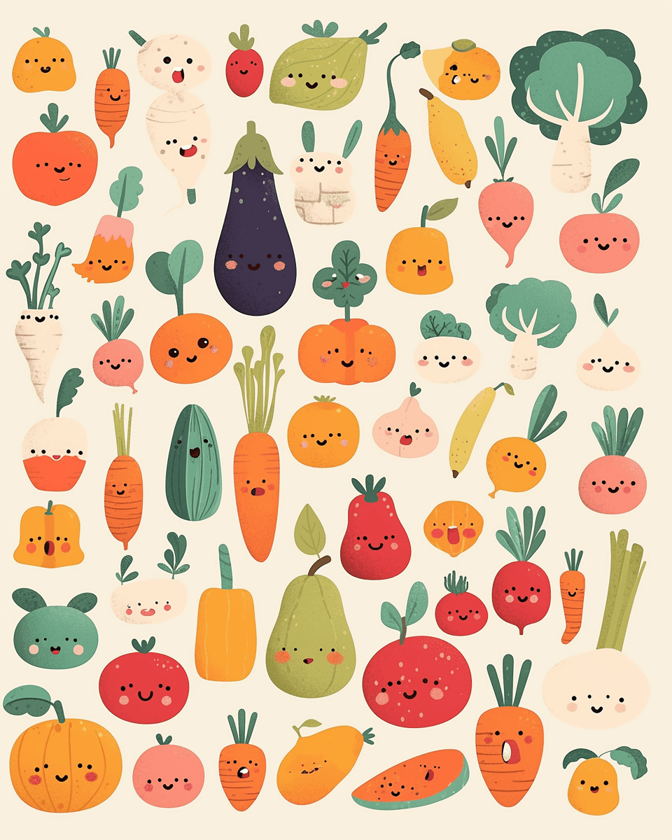 Veggies 018 original repeating artwork