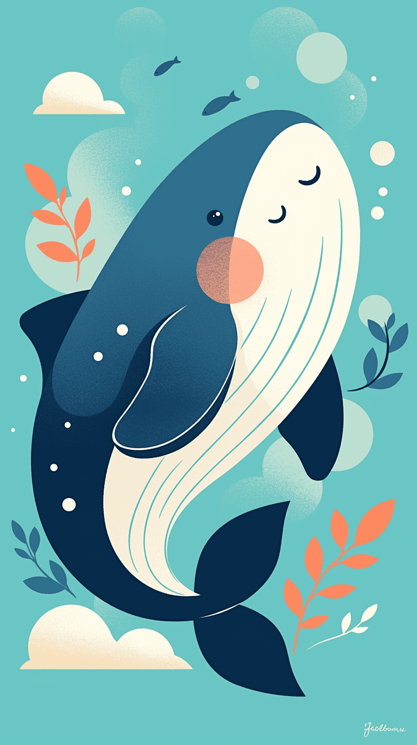 Dolphin Moonlit original repeating artwork