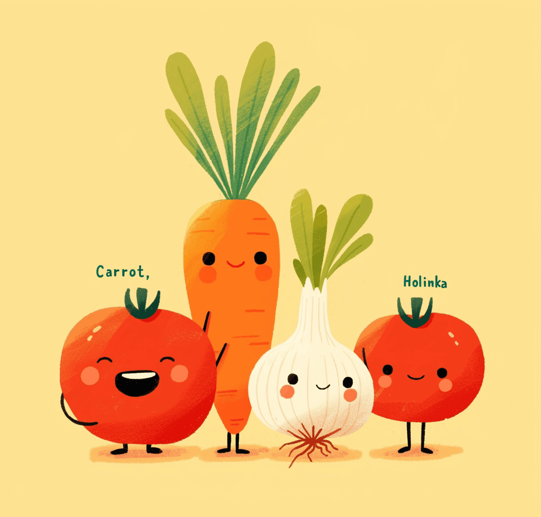 Veggies Party original repeating artwork