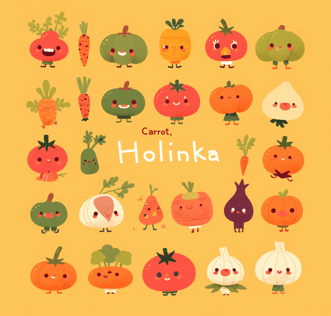 Veggies Spark original repeating artwork