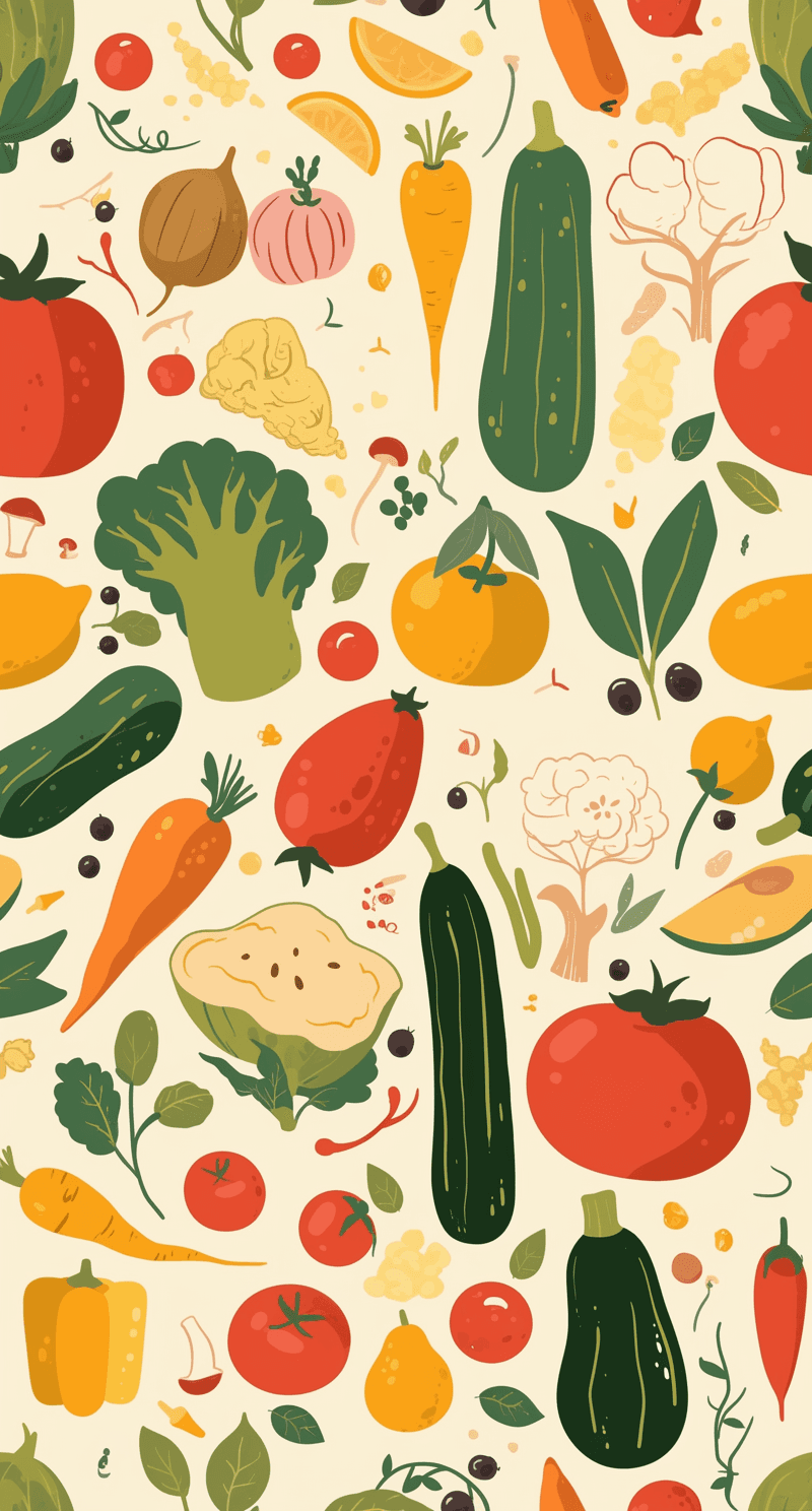 Veggies Collective original repeating artwork