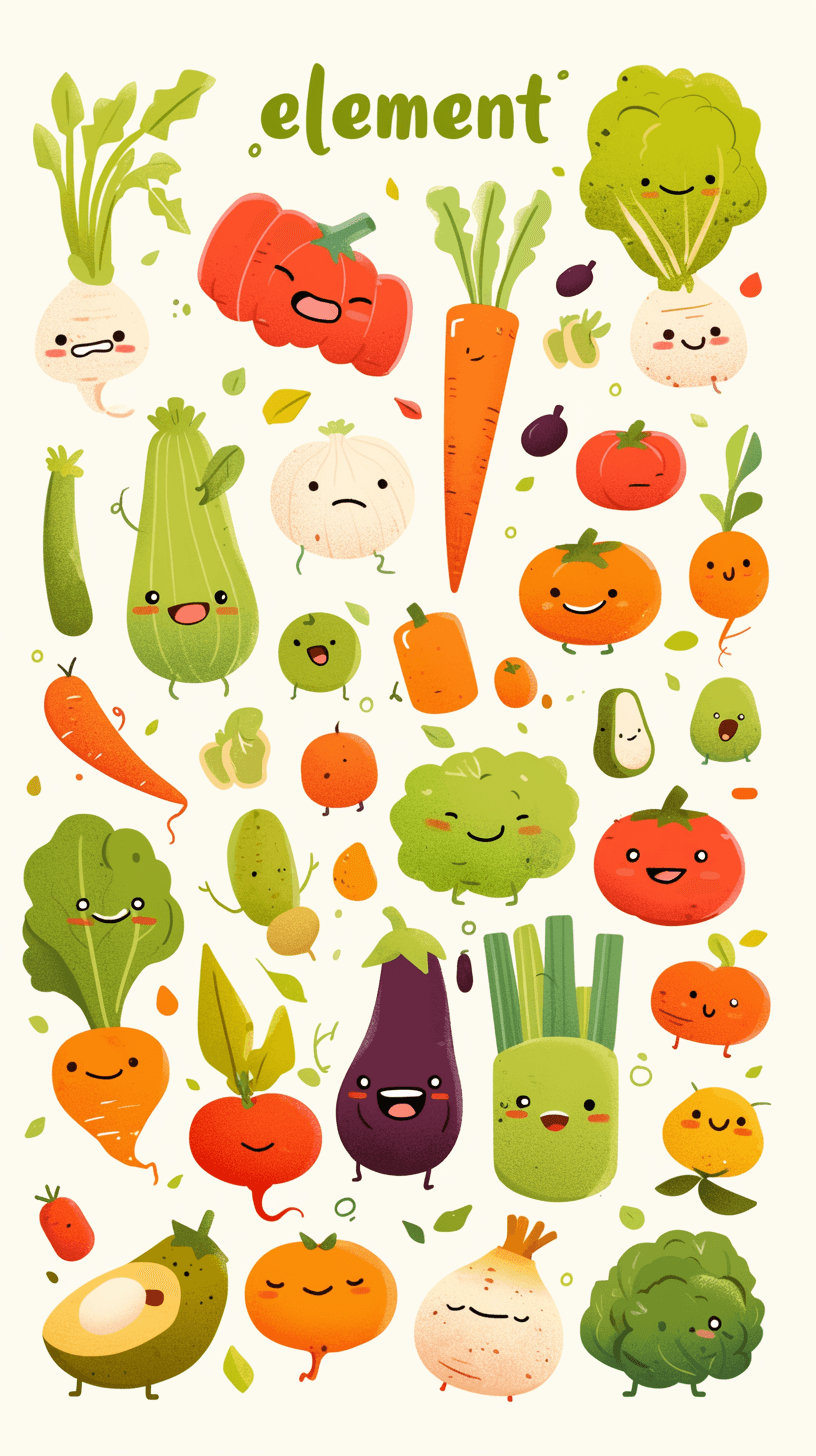 Veggies Buzz original repeating artwork
