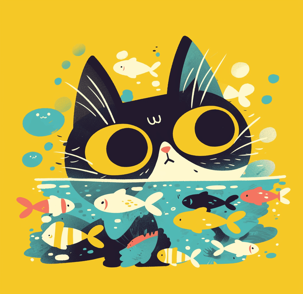 Cat 265 original repeating artwork