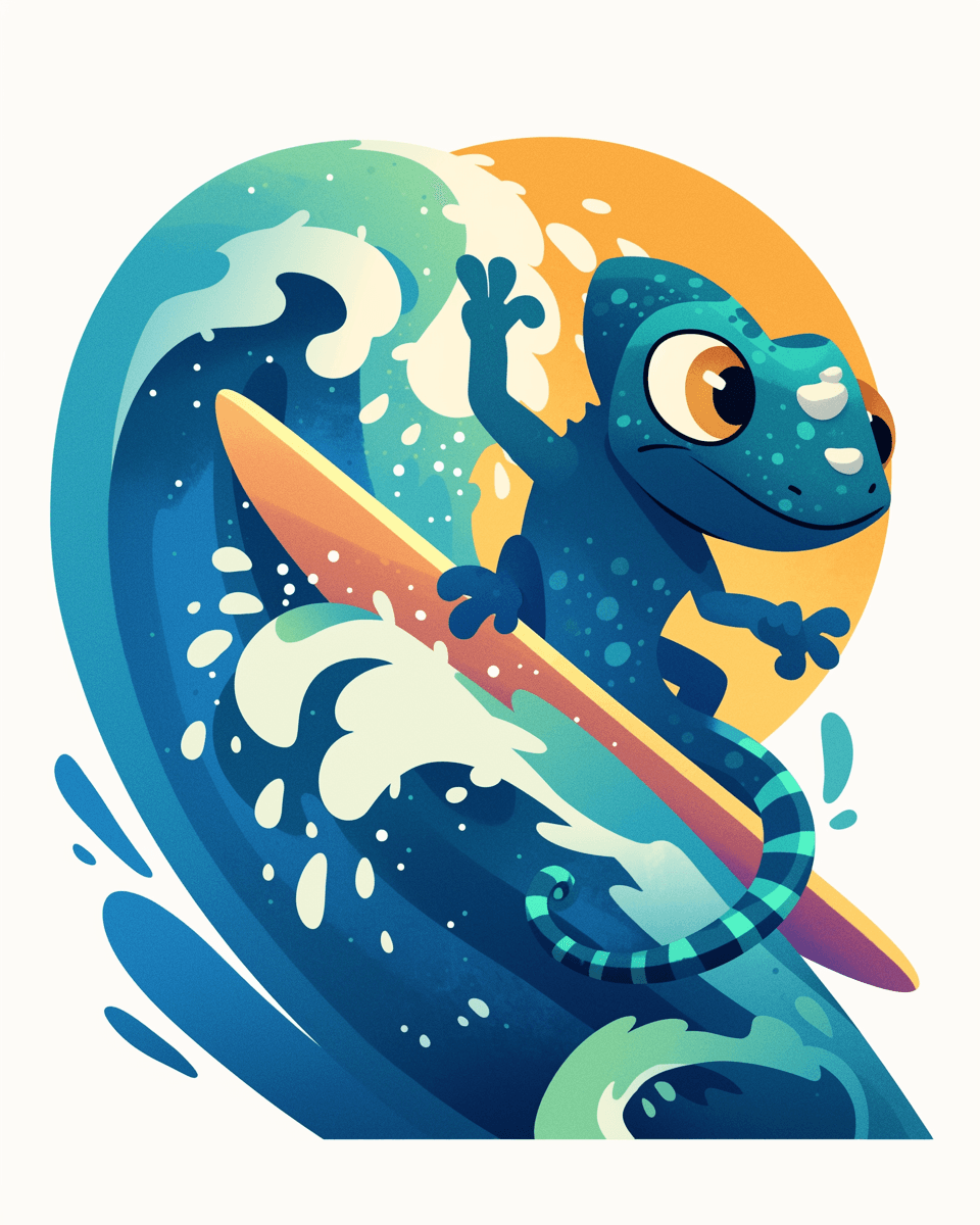 Lizard Gang original repeating artwork