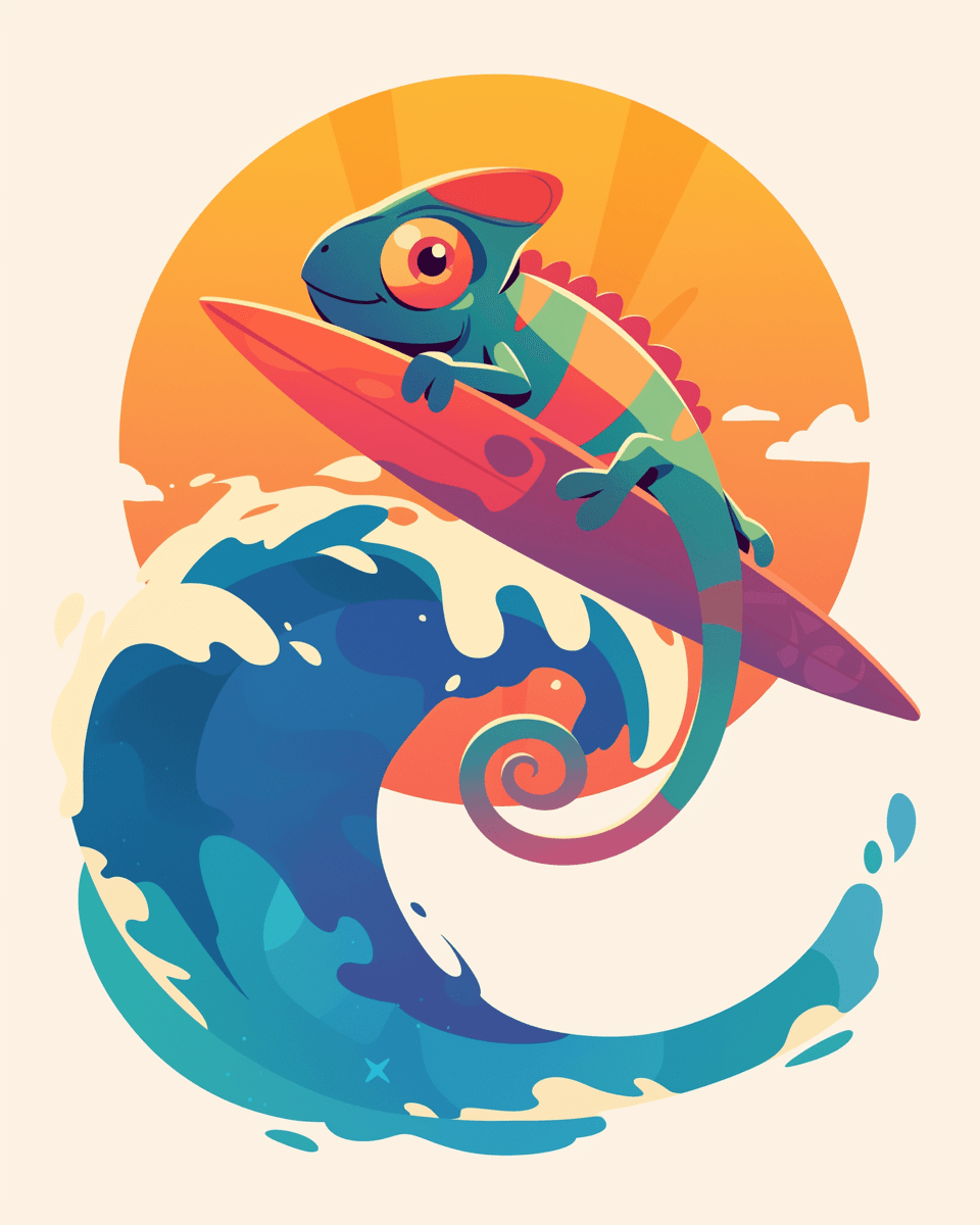 Lizard Crew original repeating artwork