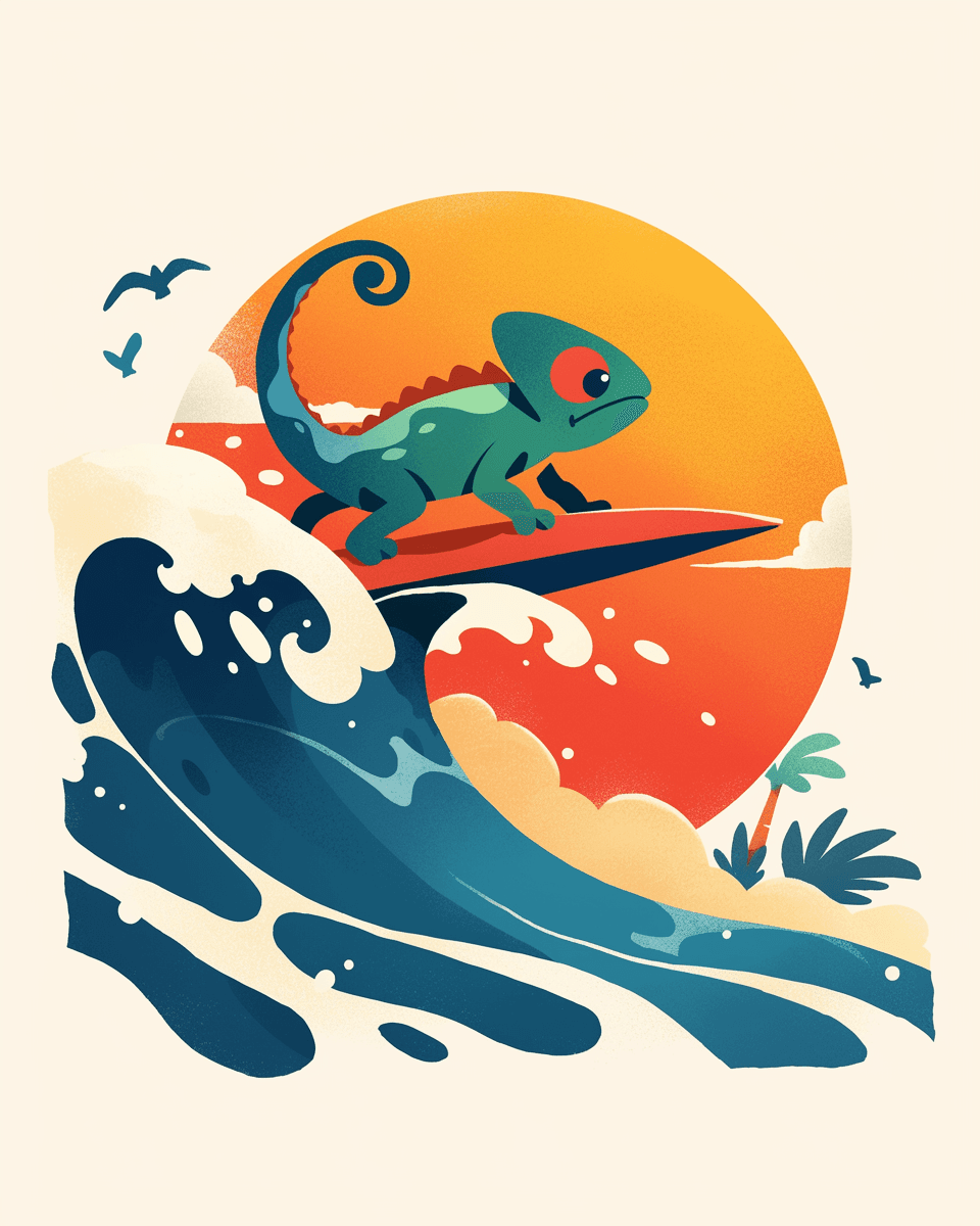Lizard original repeating artwork