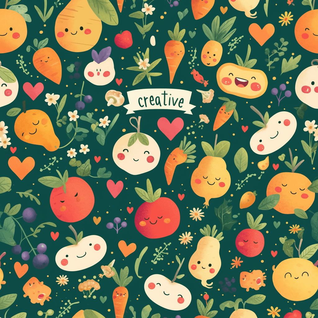 Veggies 007 original repeating artwork