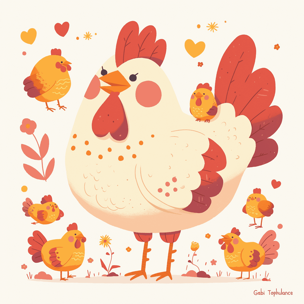 Chicken Kick original repeating artwork
