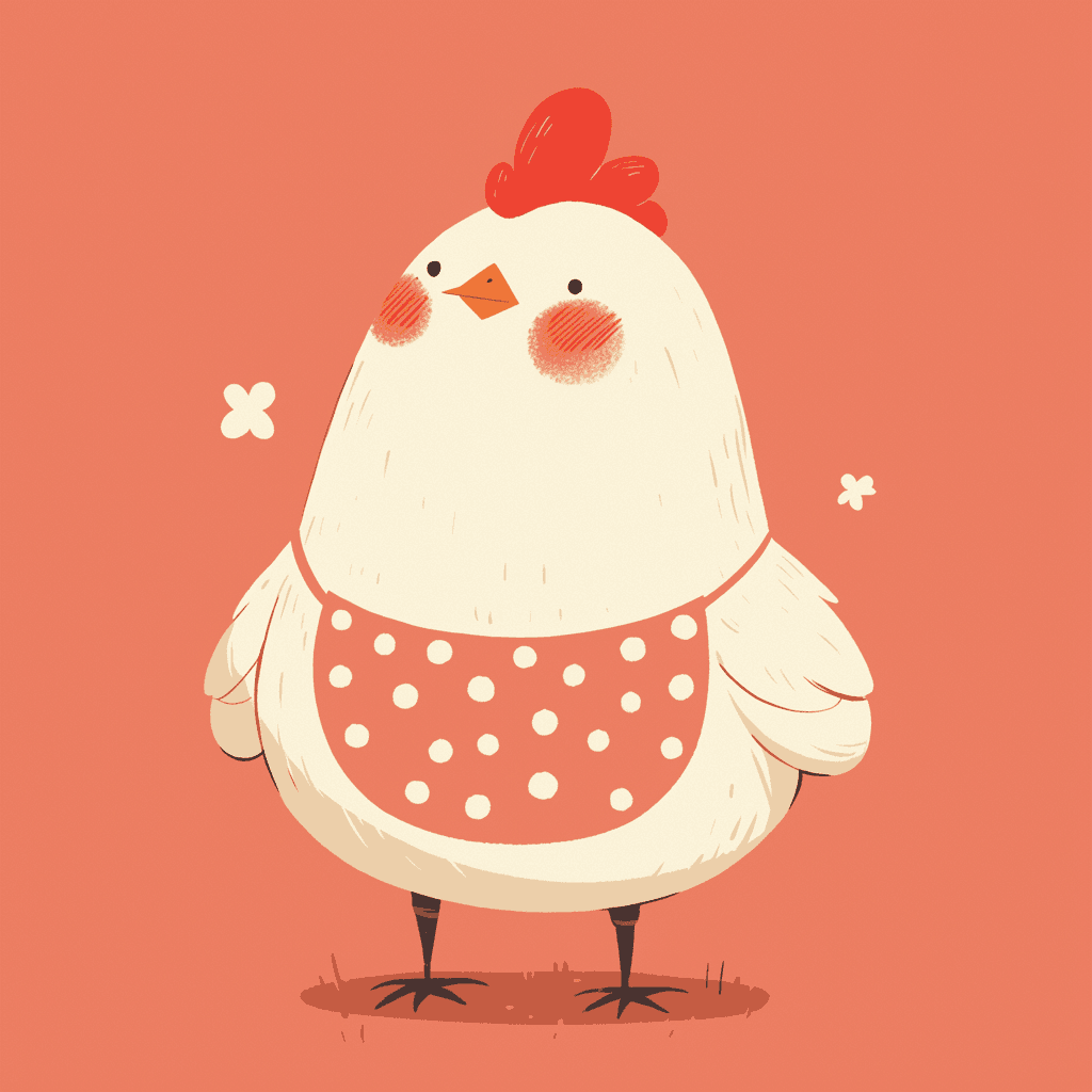 Chicken Duo original repeating artwork