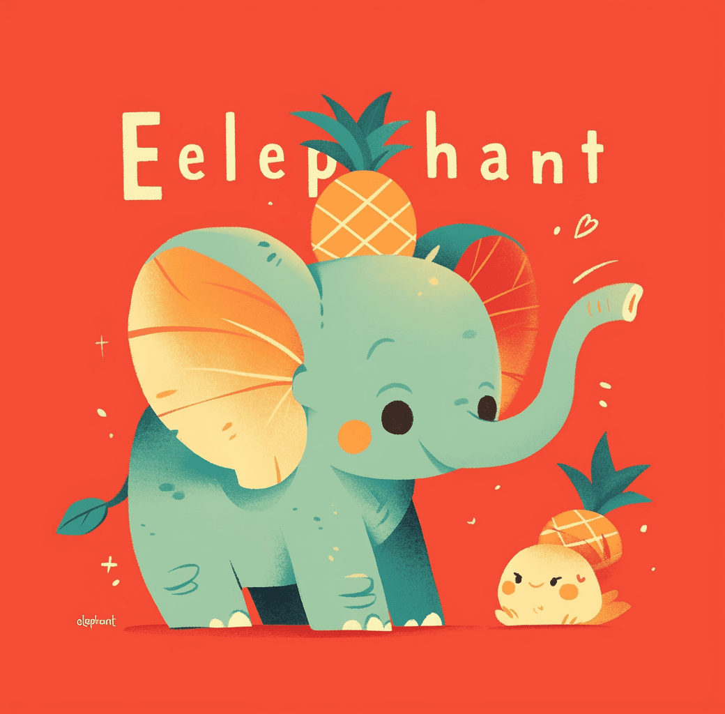 Elephant Glow original repeating artwork