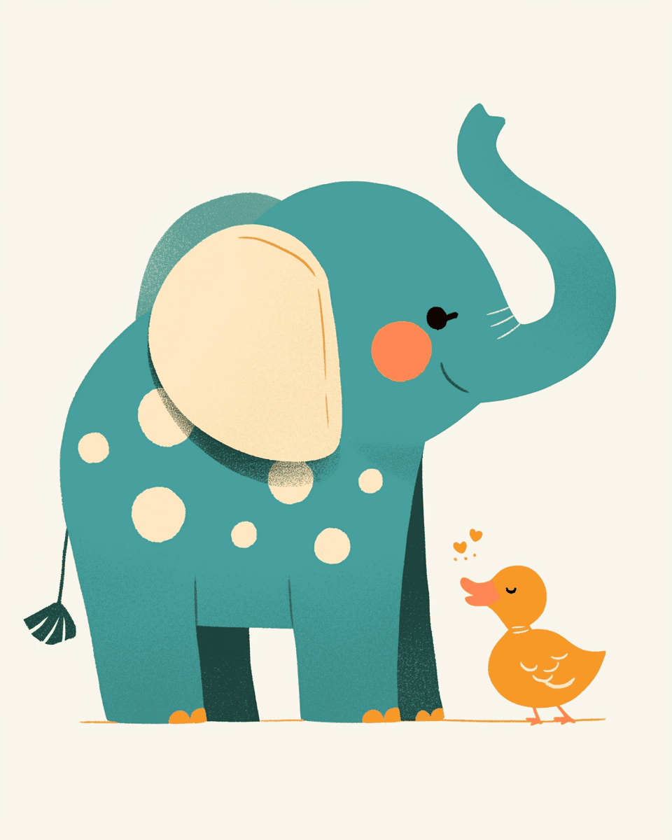 Elephant Seek original repeating artwork