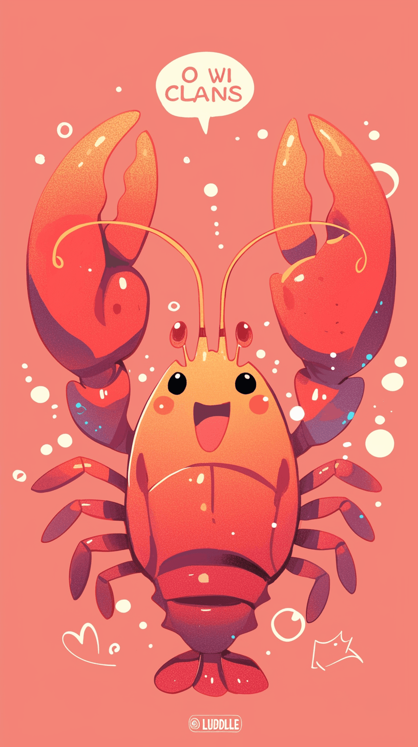 Lobster Club original repeating artwork