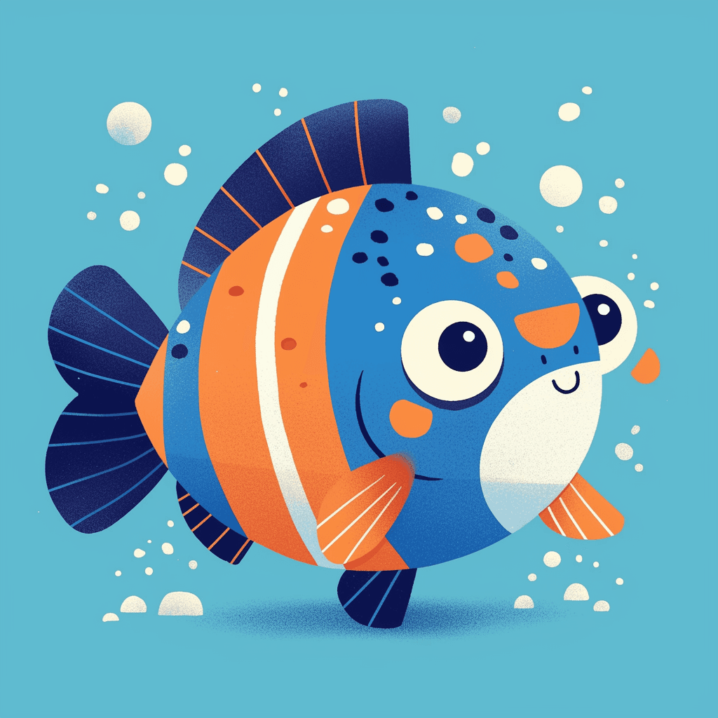 Fish Golden original repeating artwork