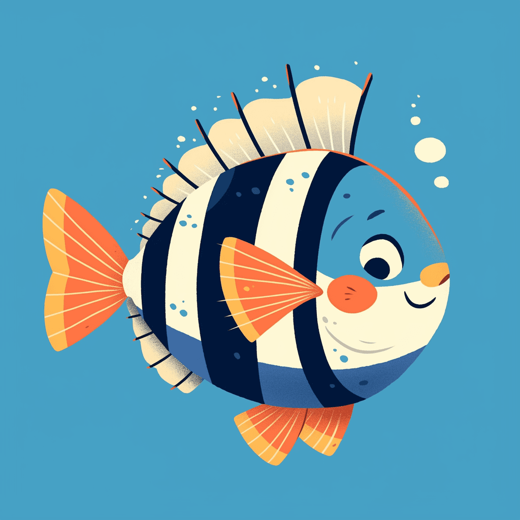 Fish Dusk original repeating artwork