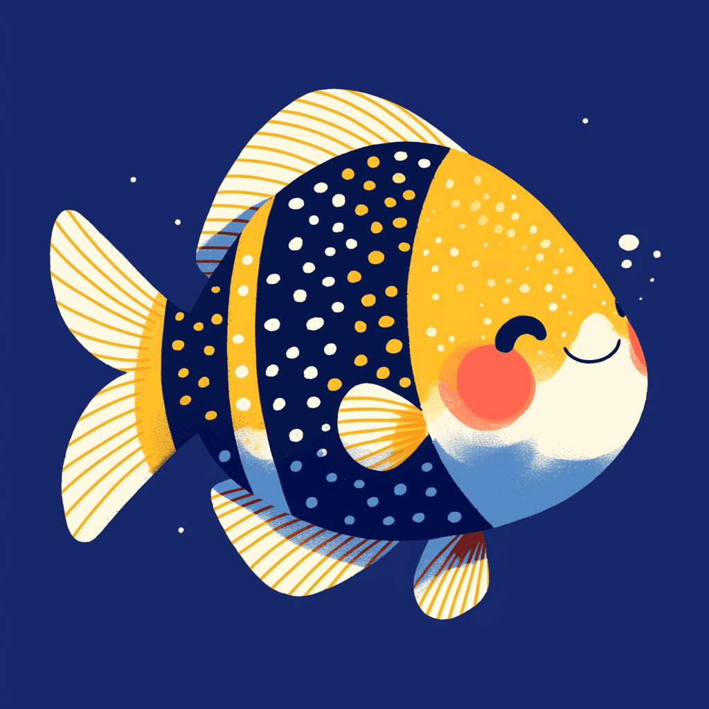 Fish Sunlit original repeating artwork