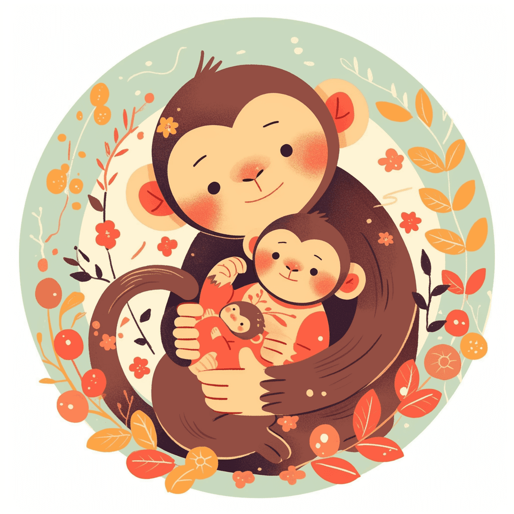 Monkey Roam original repeating artwork