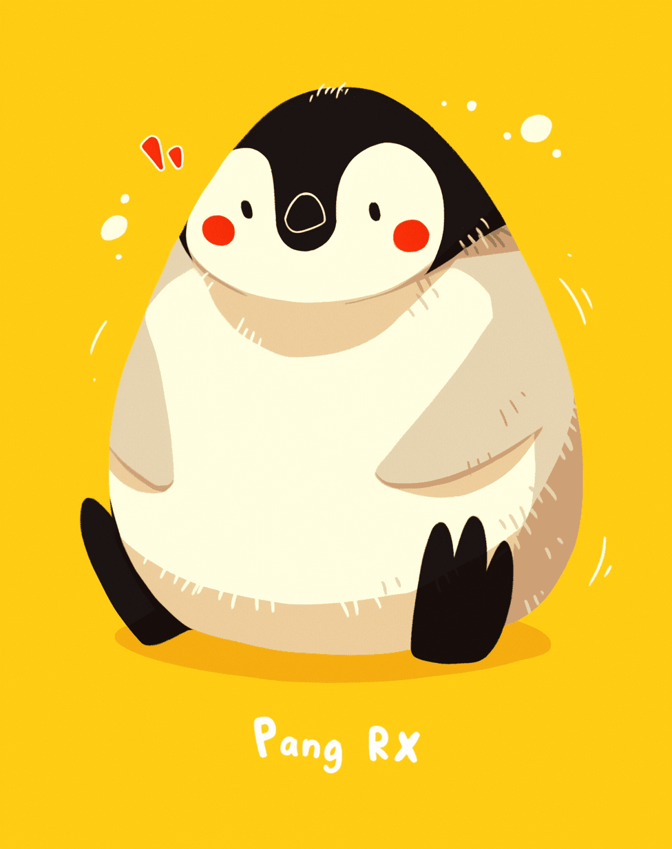 Penguin Winter original repeating artwork