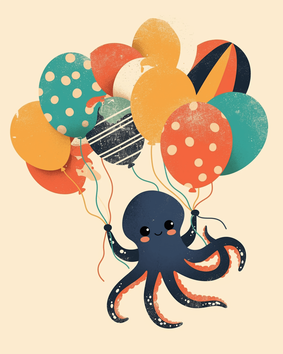 Octopus Fair original repeating artwork