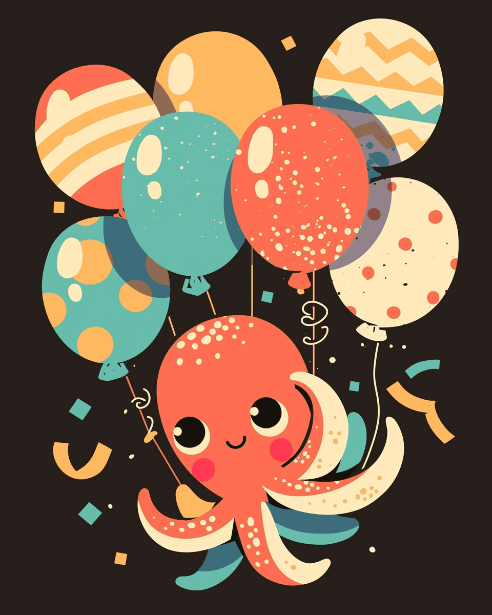Octopus Tribe original repeating artwork