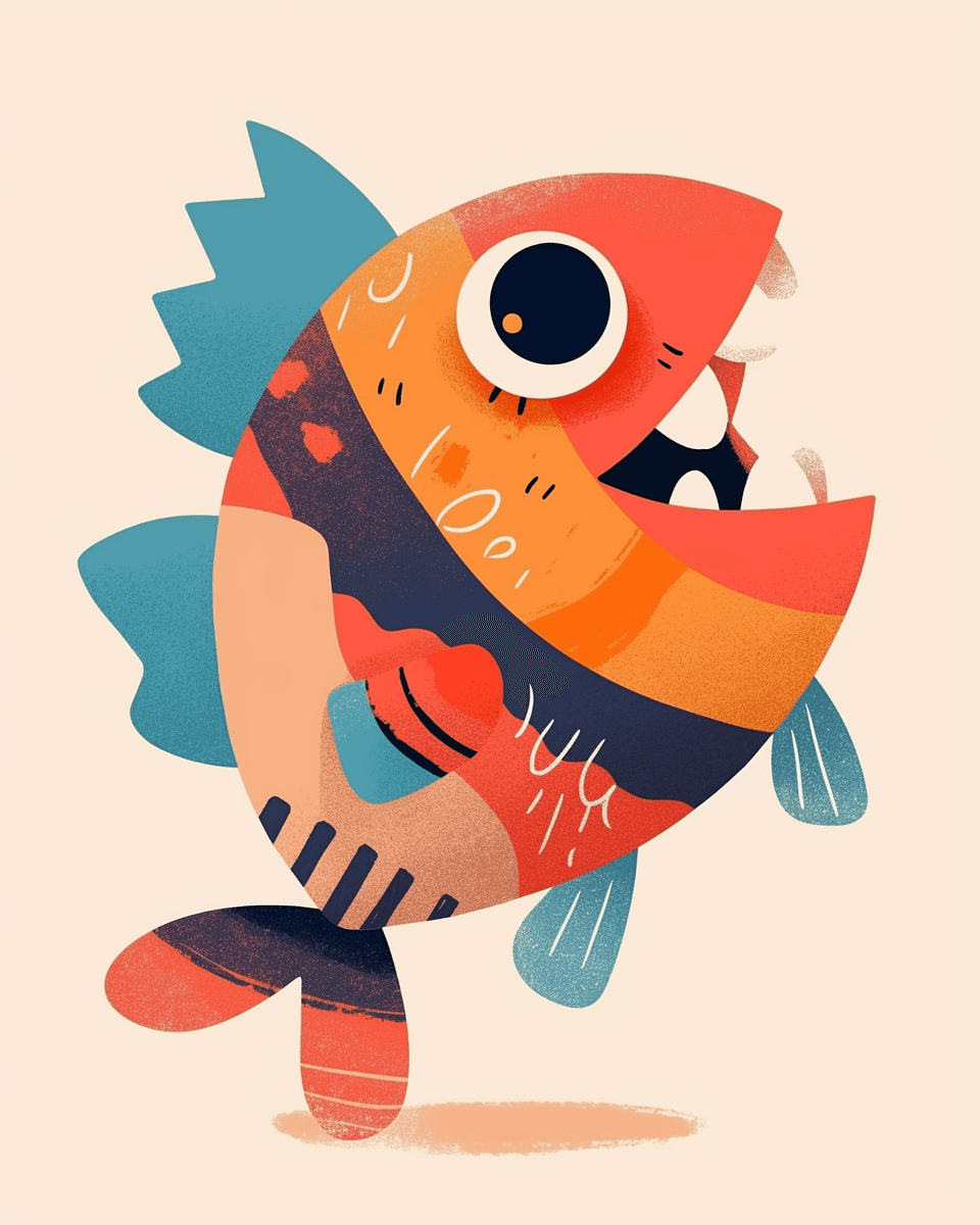 Fish 008 original repeating artwork