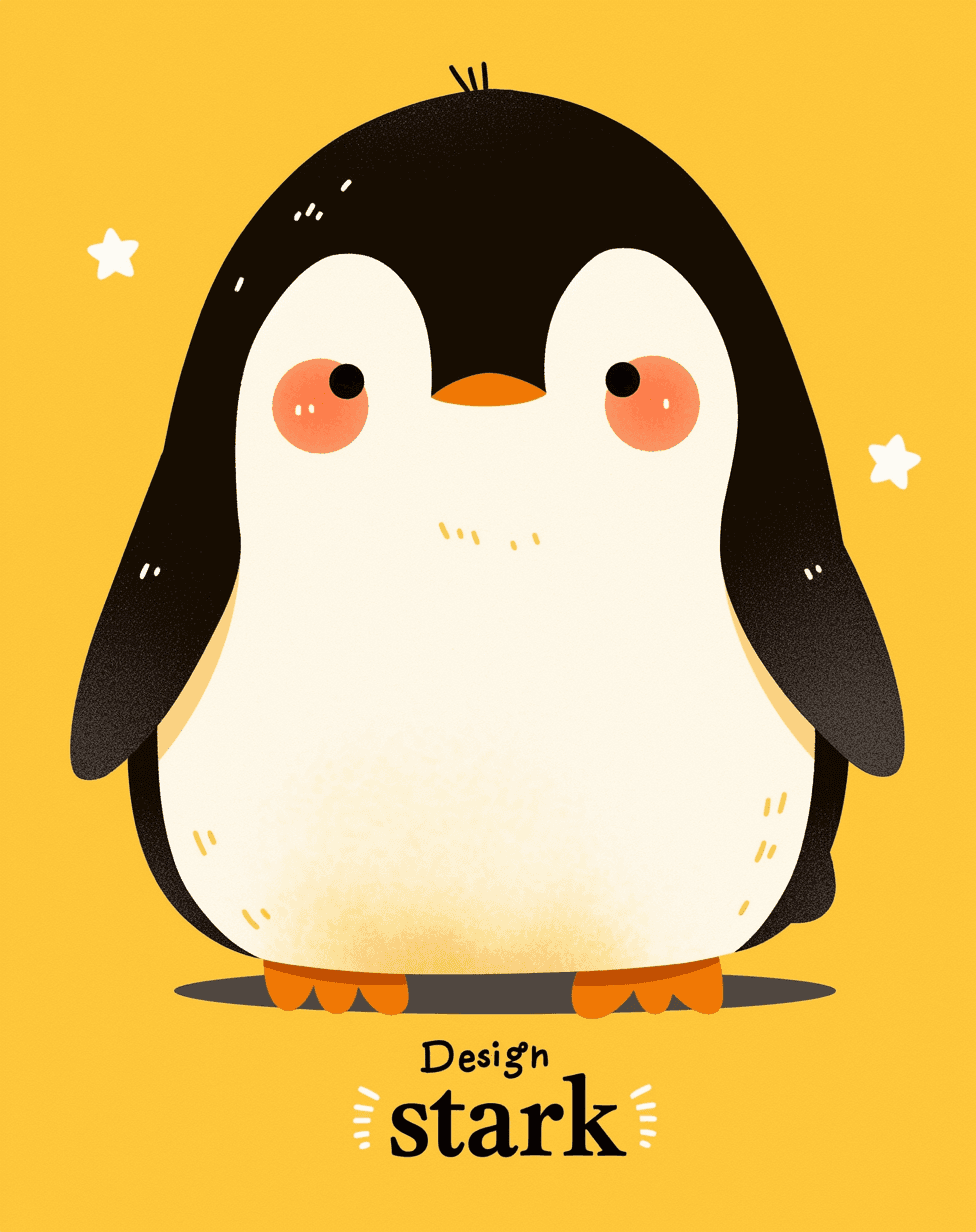 Penguin Print original repeating artwork