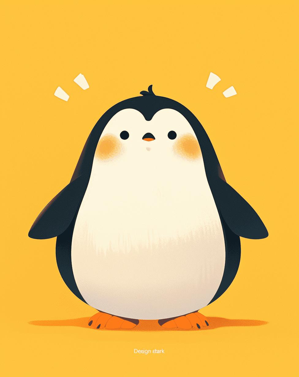 Penguin Evening original repeating artwork