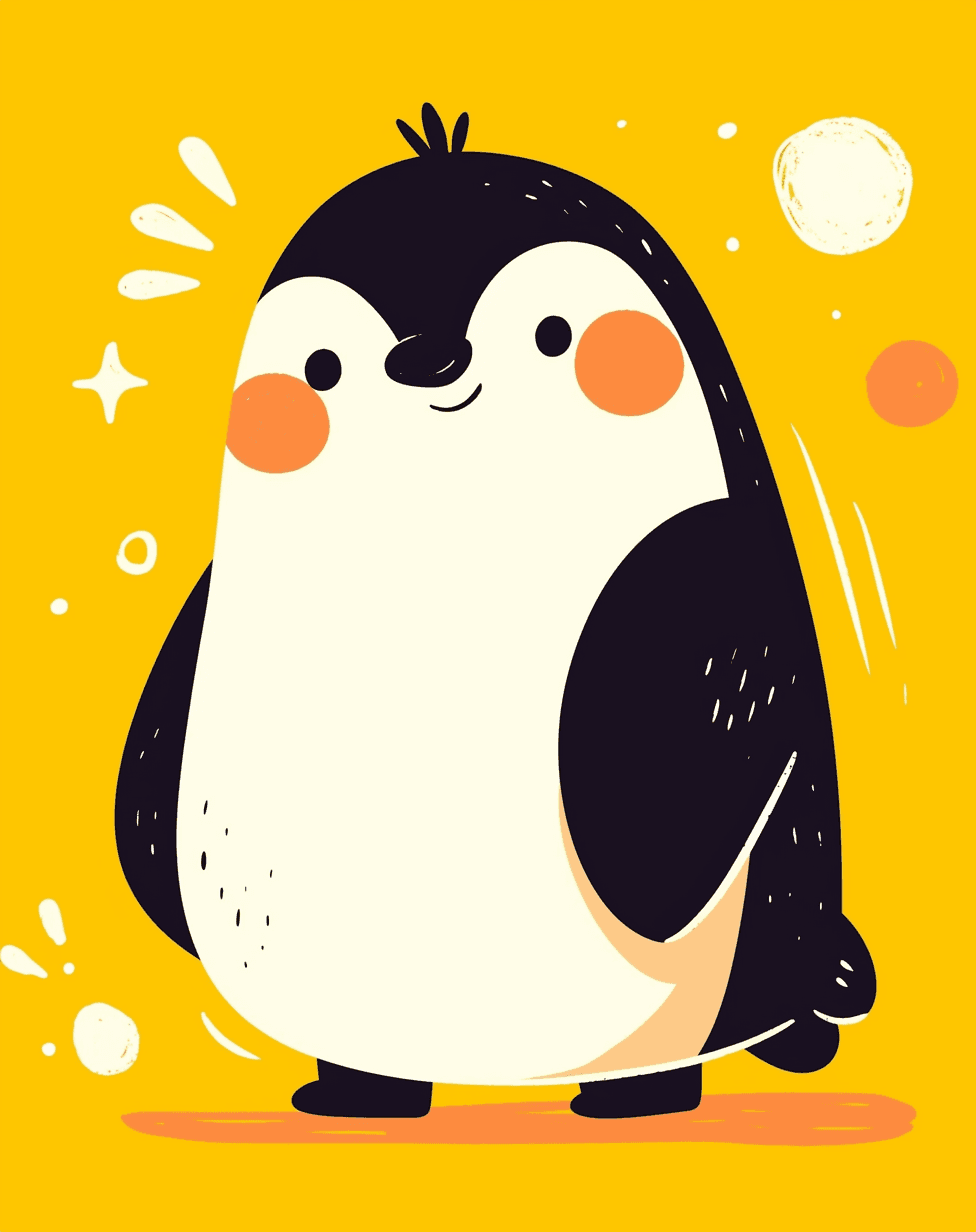 Penguin Rise original repeating artwork