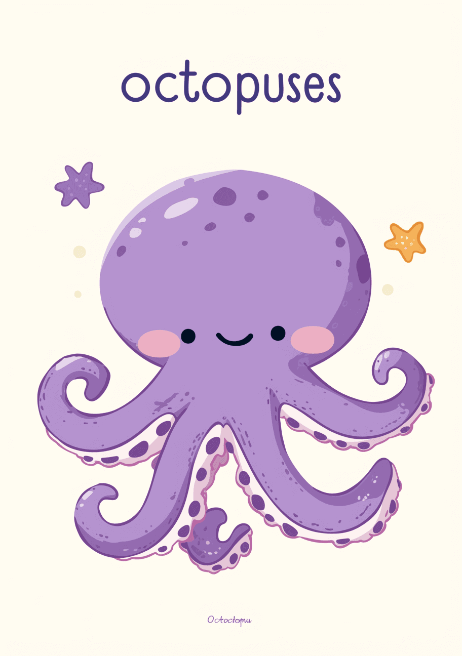 Octopus Picnic original repeating artwork