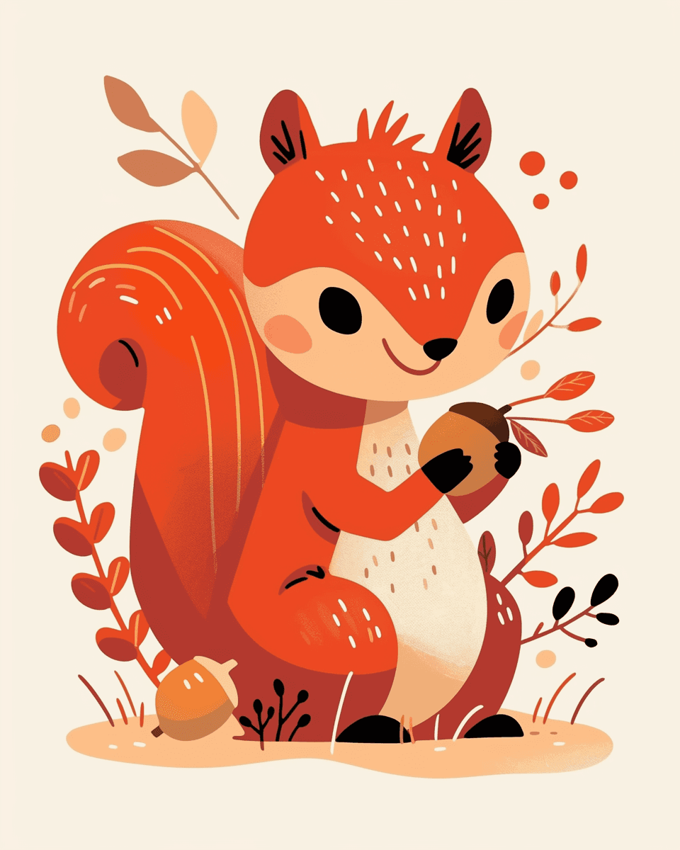 Squirrel Jam original repeating artwork