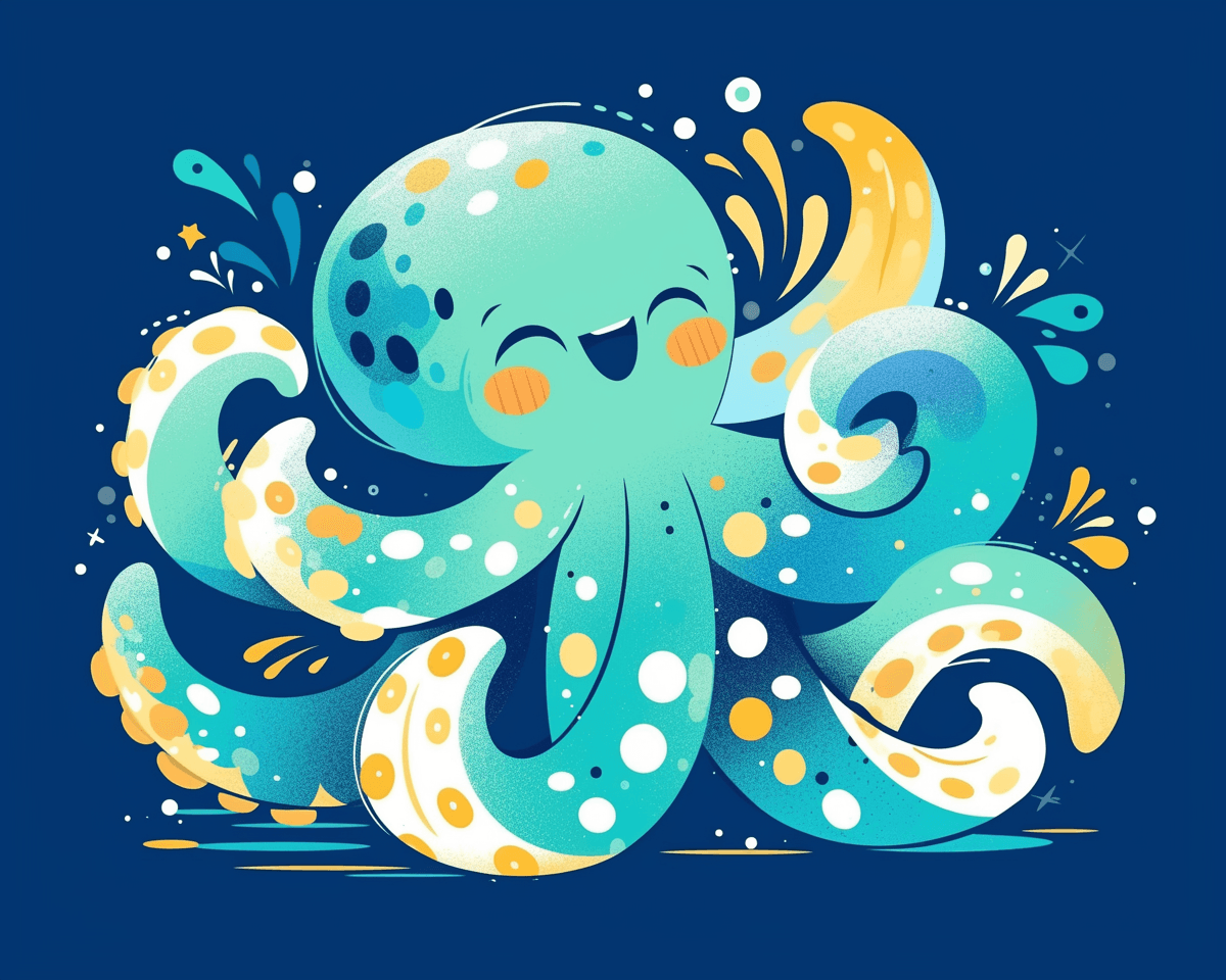 Octopus Dash original repeating artwork