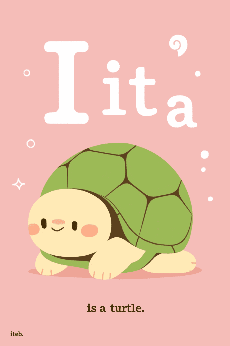 Turtle Pop original repeating artwork