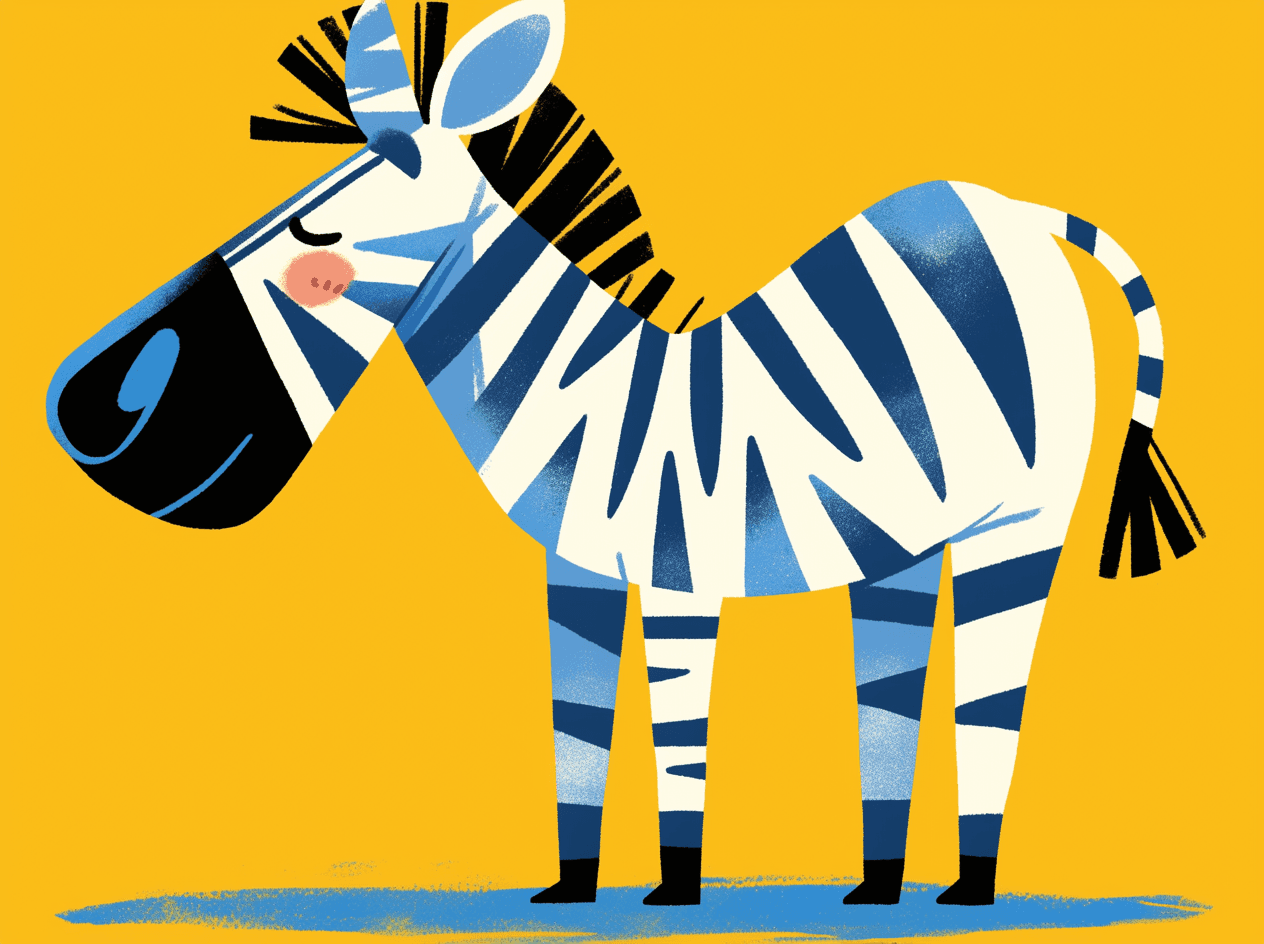 Zebra Zoom original repeating artwork