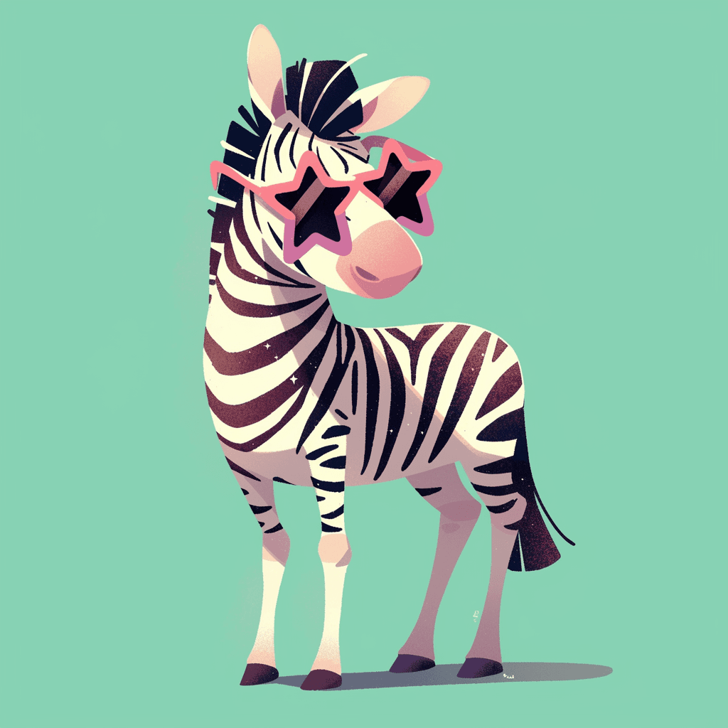 Zebra Burst original repeating artwork