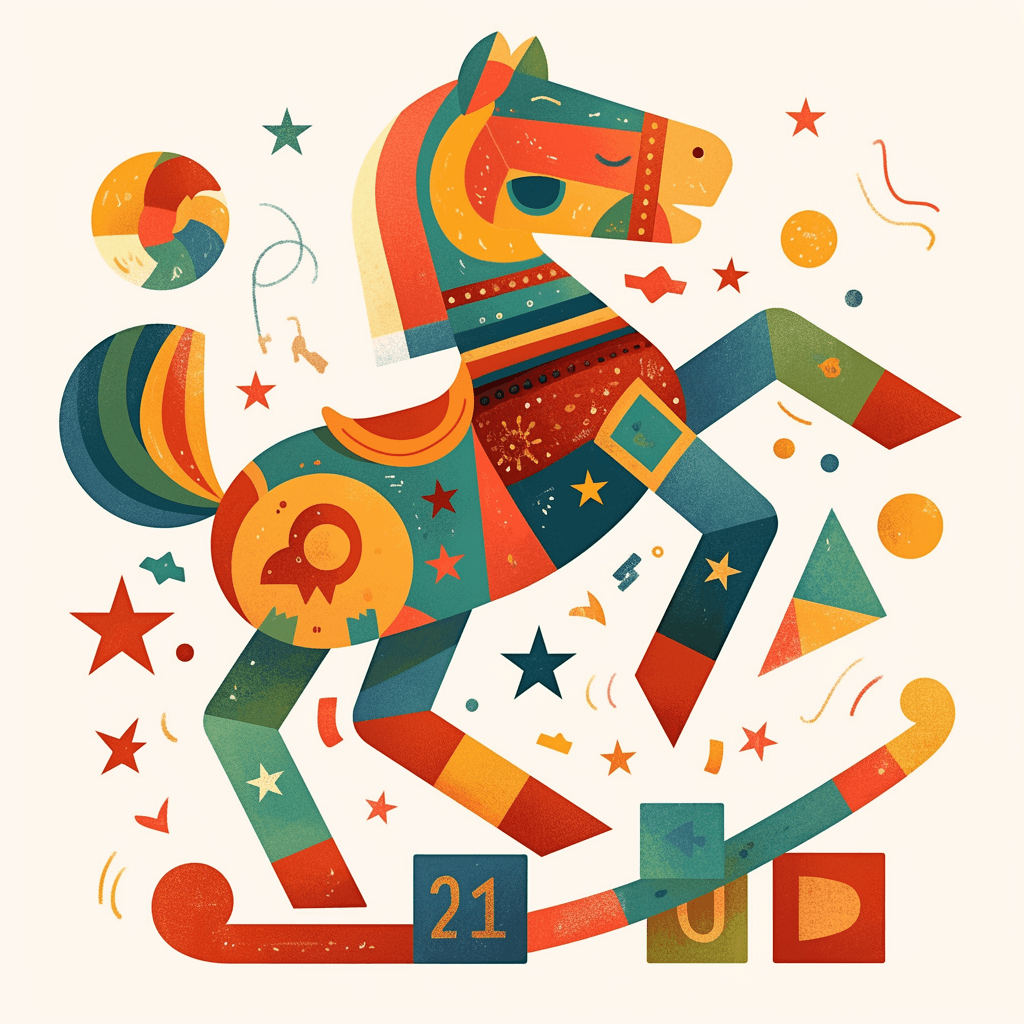 Horse Twilight original repeating artwork