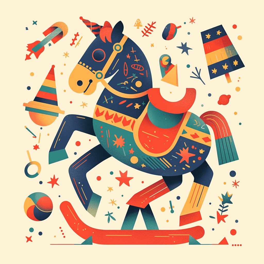 Horse Buzz original repeating artwork