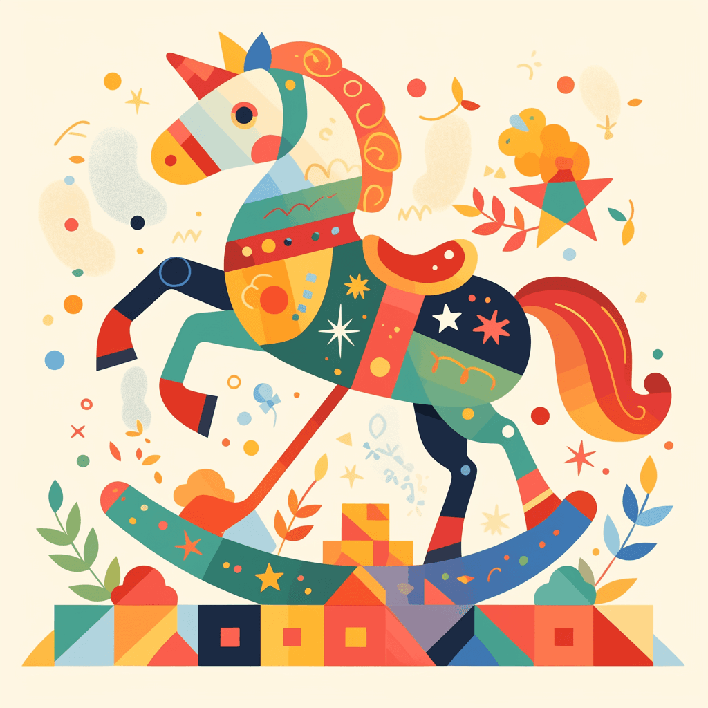 Horse Dusk original repeating artwork
