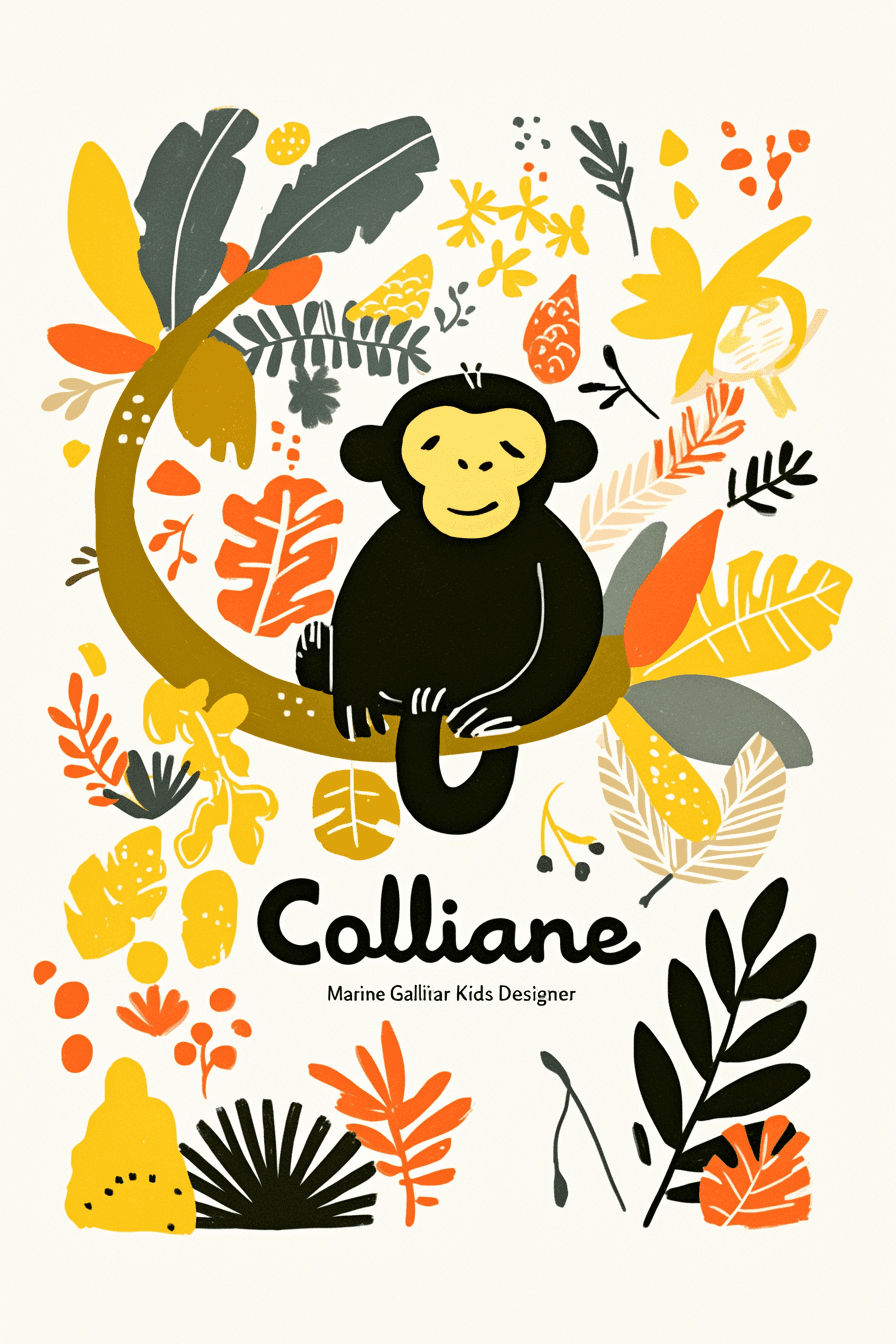 Monkey Fizz original repeating artwork
