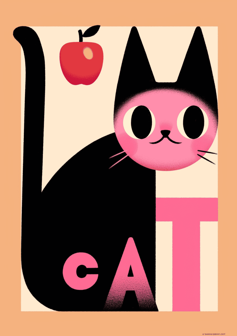 Cat 370 original repeating artwork