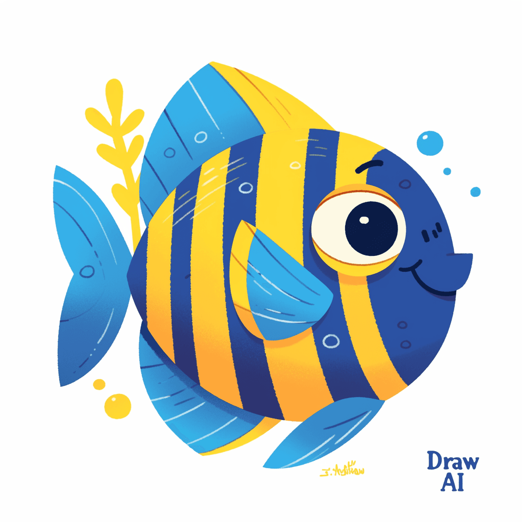 Fish Spark original repeating artwork