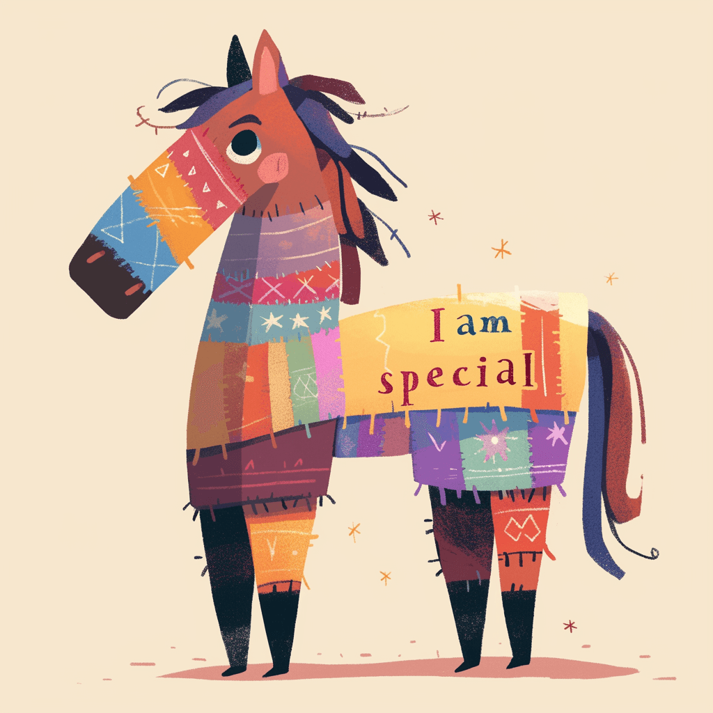 Horse Bounce original repeating artwork