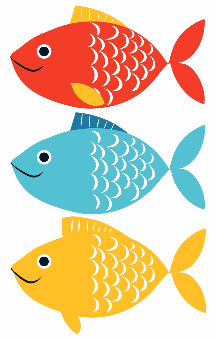 Fish Glide original repeating artwork