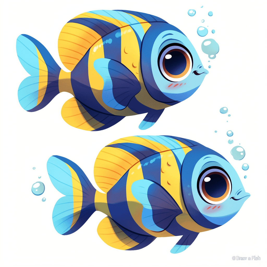 Fish Uptown original repeating artwork
