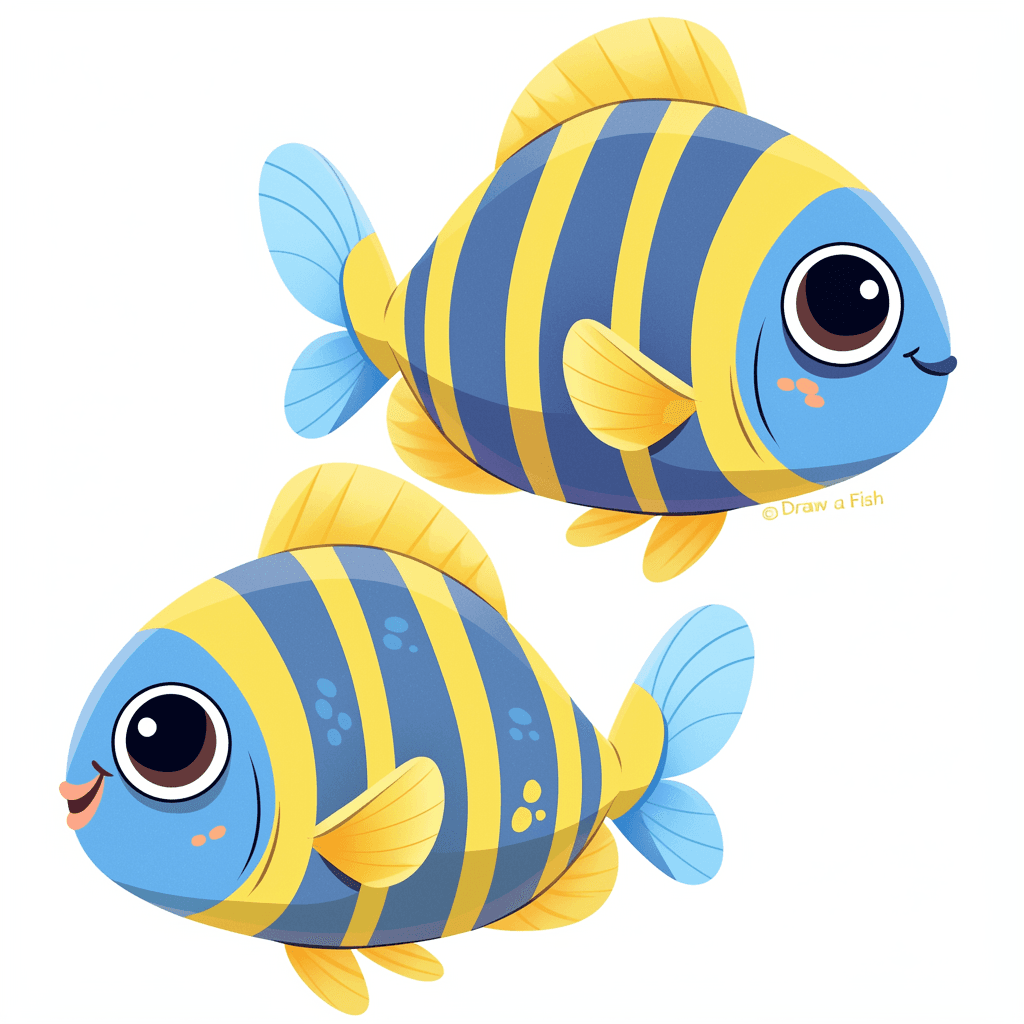 Fish Drift original repeating artwork