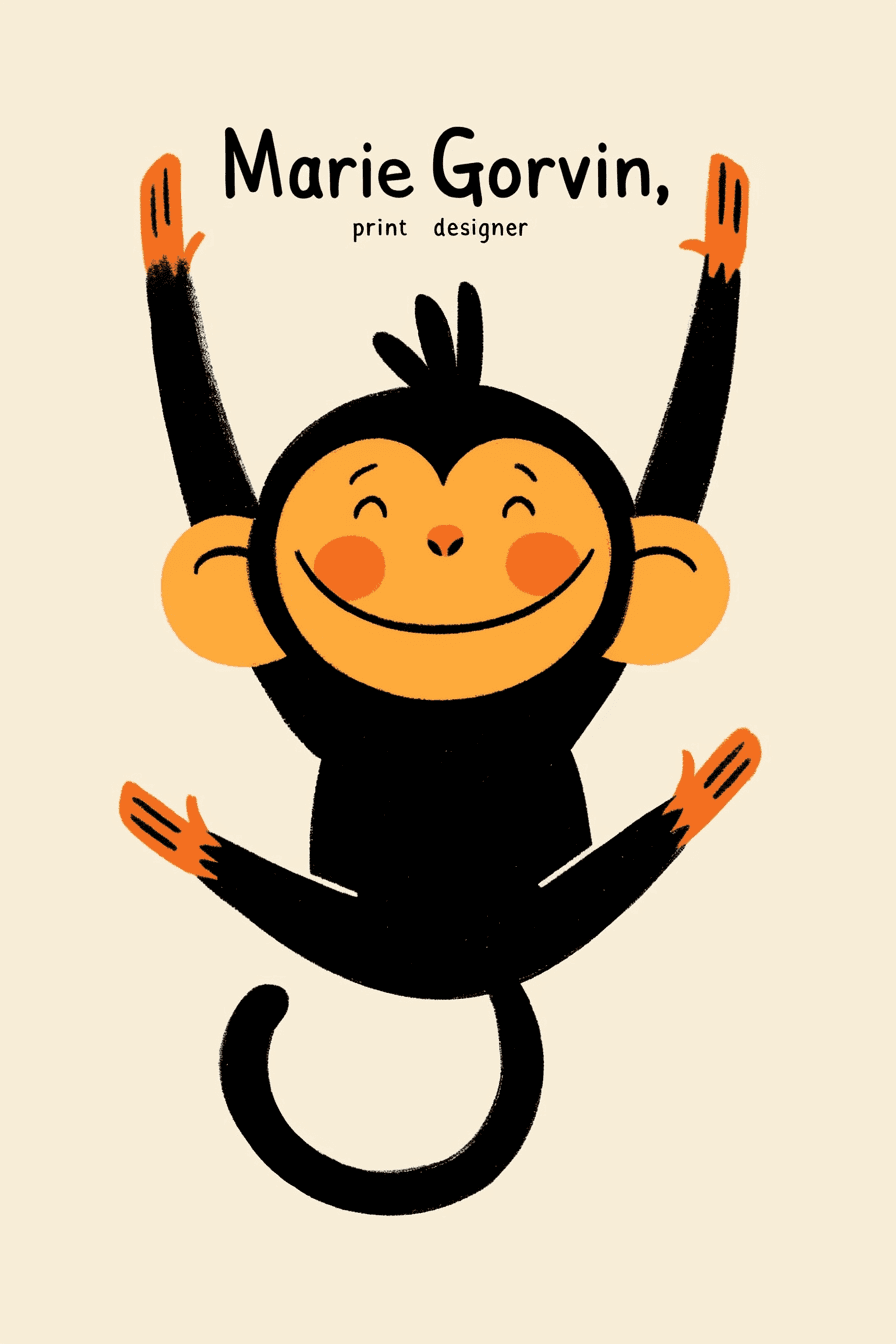 Monkey Spin original repeating artwork