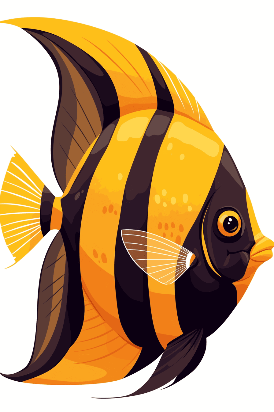 Fish Label original repeating artwork